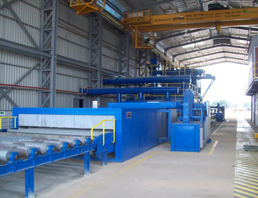 通過式拋丸機，輥道特殊處理，壽命長